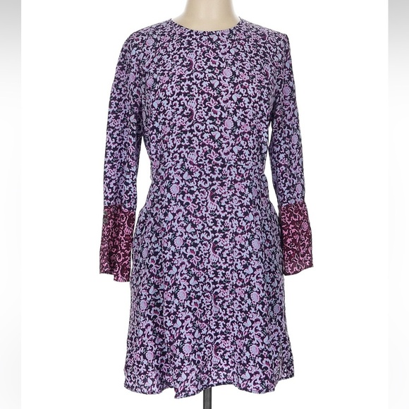 Derek Lam 10 Crosby Rocco Printed Shift Dress Women’s Size 10 Medium M - Picture 2 of 8